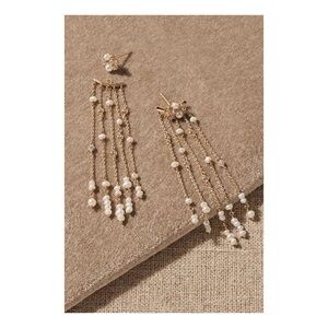NWOT BHLDN Giada Convertible Earrings in Gold & Pearl